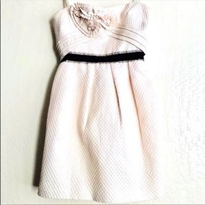 BCBG MaxAzria cream strapless formal dress in size 6